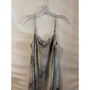 Calvin Klein Marble Print Slip Dress Size 8 Satin Midi Minimalist